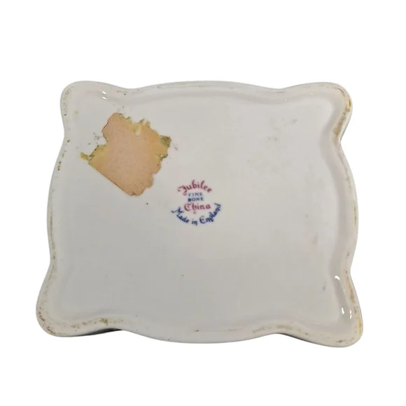 Vintage Jubilee Floral Bone China Trinket Lidded Dish Made In England - Picture 6 of 9